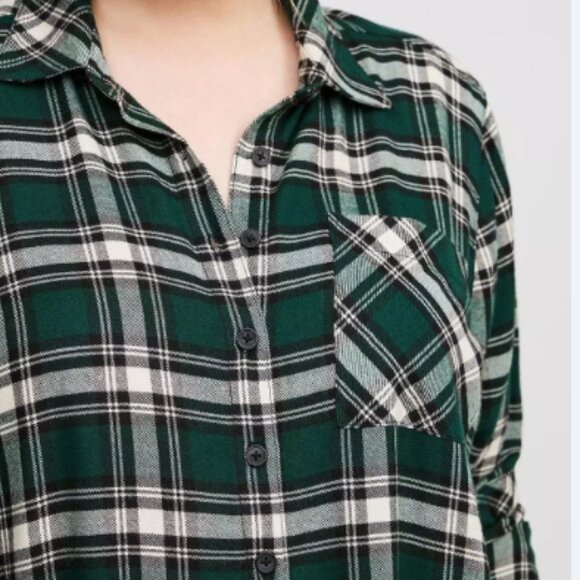 Torrid Lizzie Softest Flannel Button-Down Long Sleeve Shirt - Picture 3 of 8